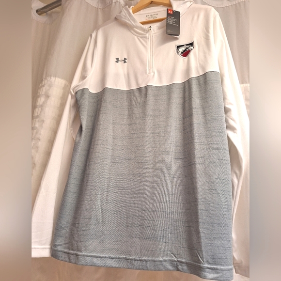 Under Armour men's Heat Gear hoodie with Edgewood College logo size 2XL - Picture 8 of 16